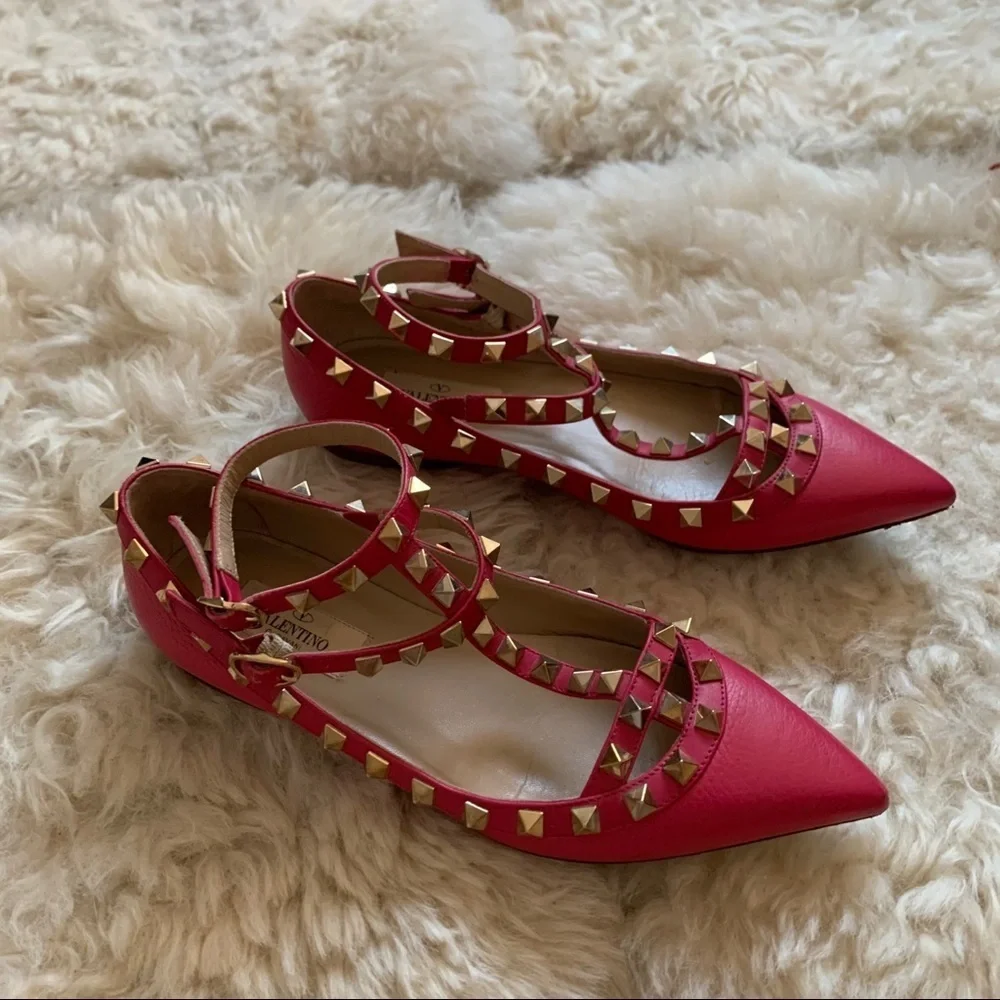 Valentino Rockstud Cage Flats